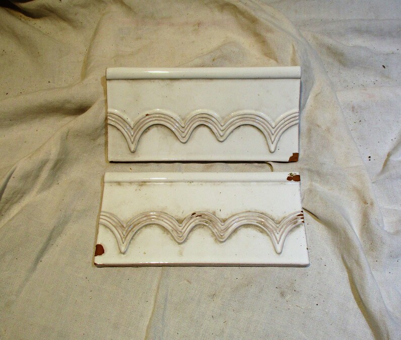 Vintage Italian Classical Wave Pattern Fancy Subway Tiles Old Architectural Salvage Decorative Tiles Ceramic Tiles