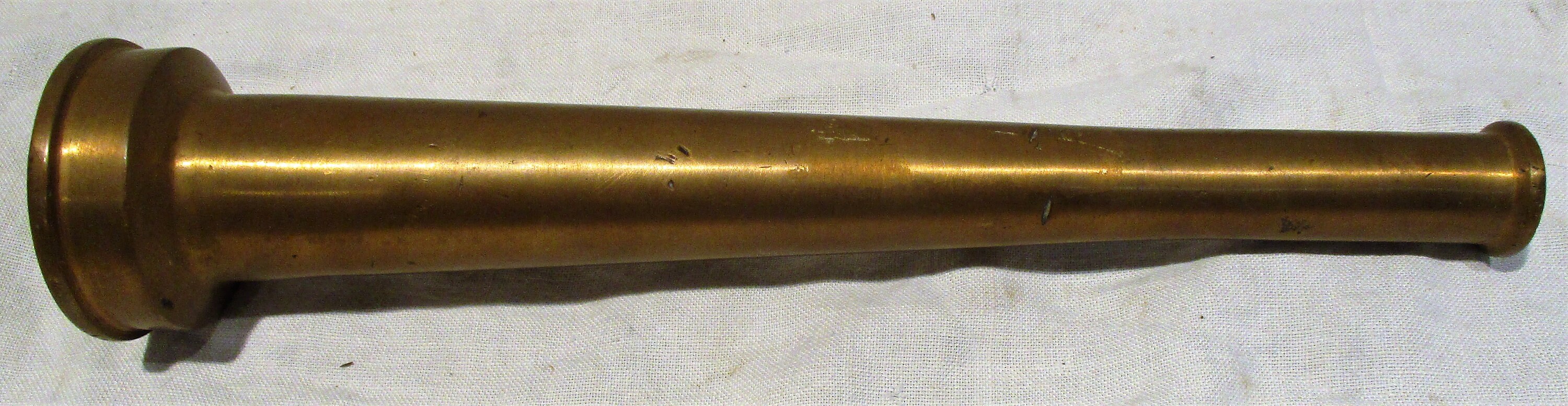 Large Brass Fire Hose Nozzle, Vintage Firefighting Equipment Salvage 