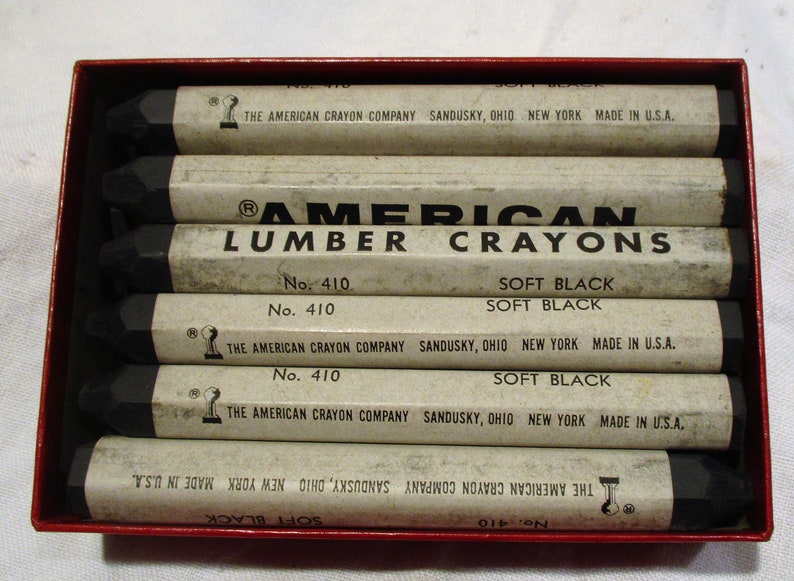 Lumber Crayons Vintage Box of 12 American Old Faithful Etsy