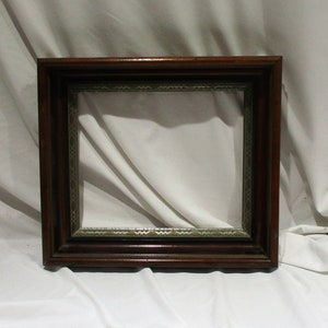 Wood Picture Frame, 1800s Walnut East Lake or Victorian Picture Frame, Vintage Large Deep Frame, Great Antique Art Salvage