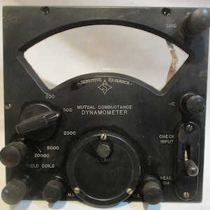 Control Panel, Control Board, Sensitive Research Mutual Conductance Dynamometer, Vintage Industrial Salvage