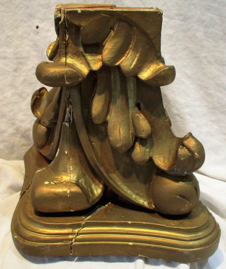 Rococo Column or Capital Fragment Old Gilded Architectural - Etsy