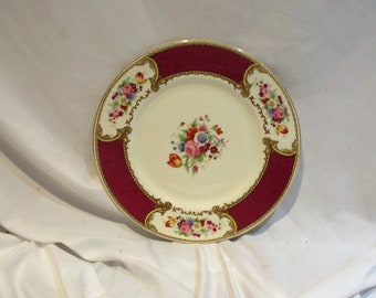Royal Crown Myott Plate: "The Bouquet" Vintage Staffordshire Dinner Plate
