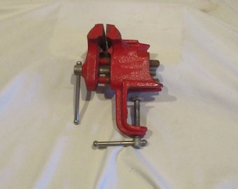 Antique Jeweler's Vise: Portable Tabletop Clamp, Made in Japan