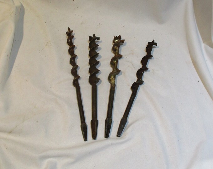 Drill Bits, Industrial Factory Tool Salvage, Lot of 4, Repurpose Etsy