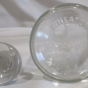 Vintage Wheaton Apothecary Bottle: Embossed Sodium Hydroxide, Frosted Stopper image 9