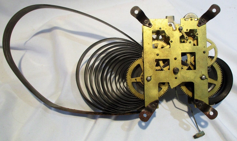 Clock Mechanism or Movement, Vintage Brass, Salvage Chic, Steampunk ...