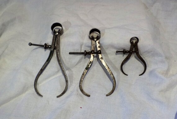 Calipers Set of Three Vintage Starrett Foundry or Carpentry