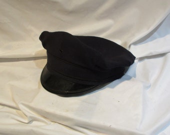 Vintage Uniform Cap, Porter or Bellman, Vintage Hat, Millinery Salvage, Costume Hat