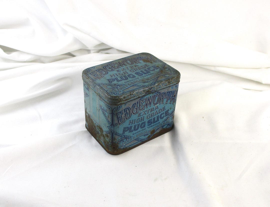 edgeworth plug slice tobacco tin Extra High Grade Pipe Tin, Vintage Tobacco Tin, Pocket Pipe Tobacco Tin, Small Pocket Size Storage Box Edgeworth Tobacco Tin: Antique Virginia