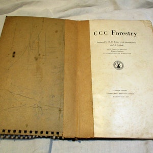 1937 Forestry Guide, Antiquarian Tree and Early Conservation Book, Antiquarian Civilian Conservation Corps Book