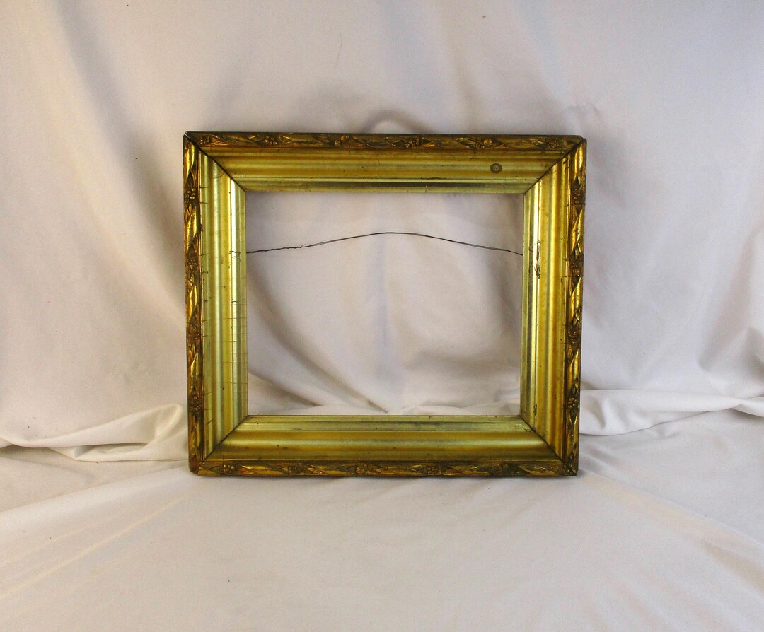Wood Rectangular Picture Frame, Rococo, Vintage Gold Wood Neoclassical ...