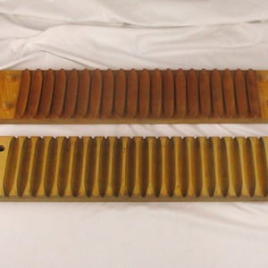 German Cigar Mold, Very Long 2-piece Tobacco Salvage, European Cigar Making, Hanging Wall Art, Vintage Large Wood Mold
