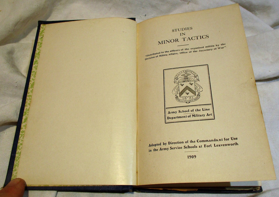 1909 US Army Infantry Manual Small Unit Tactical Training | Etsy