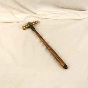 Vintage Brass Planishing Hammer: Jeweler&#39;s Metalworking Tool
