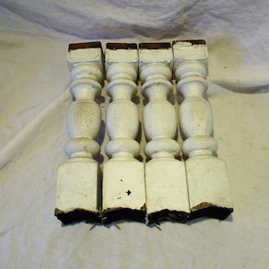 Balusters, Set of 4, Thick Urn Shaped, Architectural Salvage, Repurpose as Table Legs