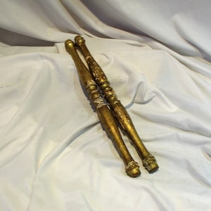 Vintage Gold Wood Rods: Furniture Salvage Stretchers (Pair)