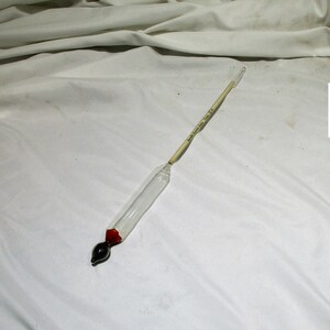 Hydrometer or Lactometer, Specific Gravity Gauge, Large Antique Scientific Instrument, Dairy Laboratory Salvage