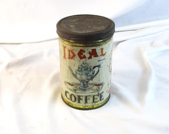 Boîte à café idéale : boîte publicitaire antique Wilkinson Gaddis & Co. Newark New Jersey