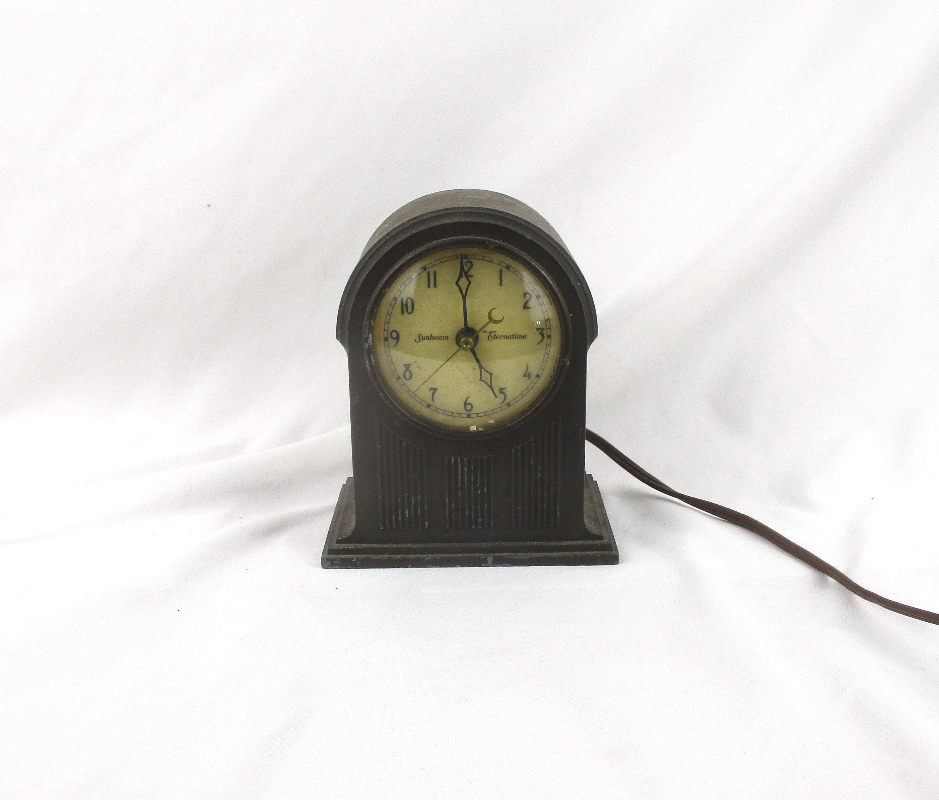 ゆう　　Sunbeamアメリカンヴィンテージ時計1950〜1970年代 Vintage Sunbeam Eternatime Electric Clock - Art Deco Style (not