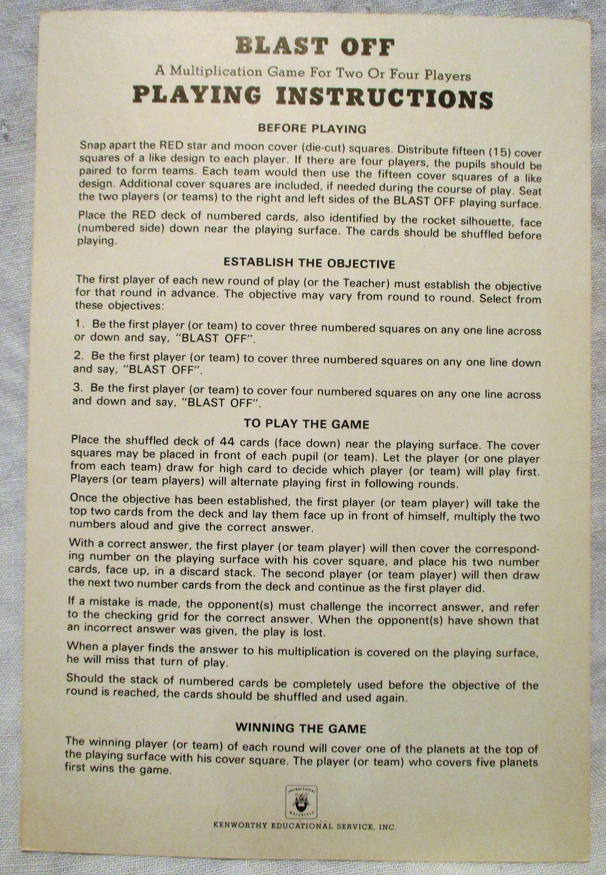 Space Age Math Games Vintage Children's Games Retro | Etsy