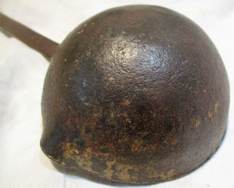 Metal Crucible Antique Industrial Smelting Tool Marked Etsy