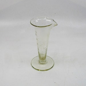 Vintage Laboratory Beaker: Hand Etched 2oz Glass Flask