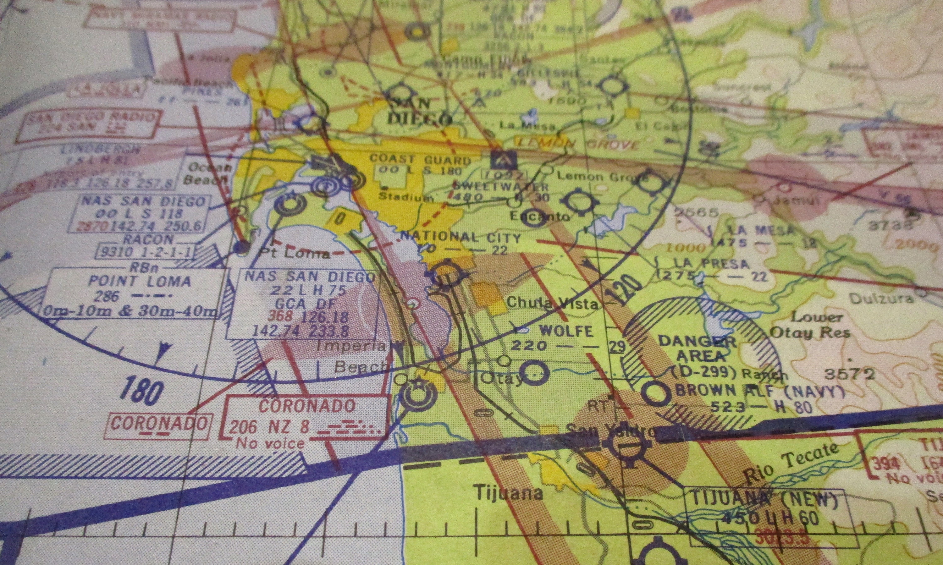 1954 Air Force Map, Los Angeles & San Diego, Cold War Era - Etsy