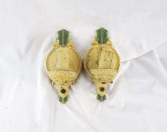 Antique Art Deco Wall Sconces: Moe Bridges Hollywood Regency Lighting Pair