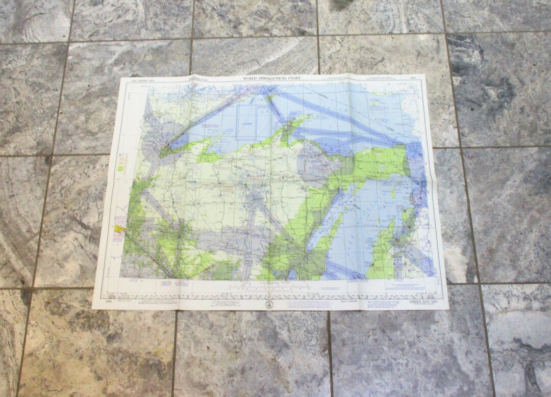 1963 Aeronautical Map: Green Bay, Michigan Upper Peninsula, Wisconsin ...