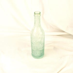 Glass Bottle, Antique Aqua Bottle, W. H. Cawley, South Erville, New Jersey Brewery Early 20th Century Salvage