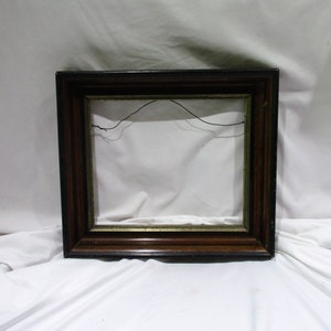 Wood Picture Frame, 1800s Walnut East Lake or Victorian Picture Frame, Vintage Deep Frame, Great Antique Art Salvage