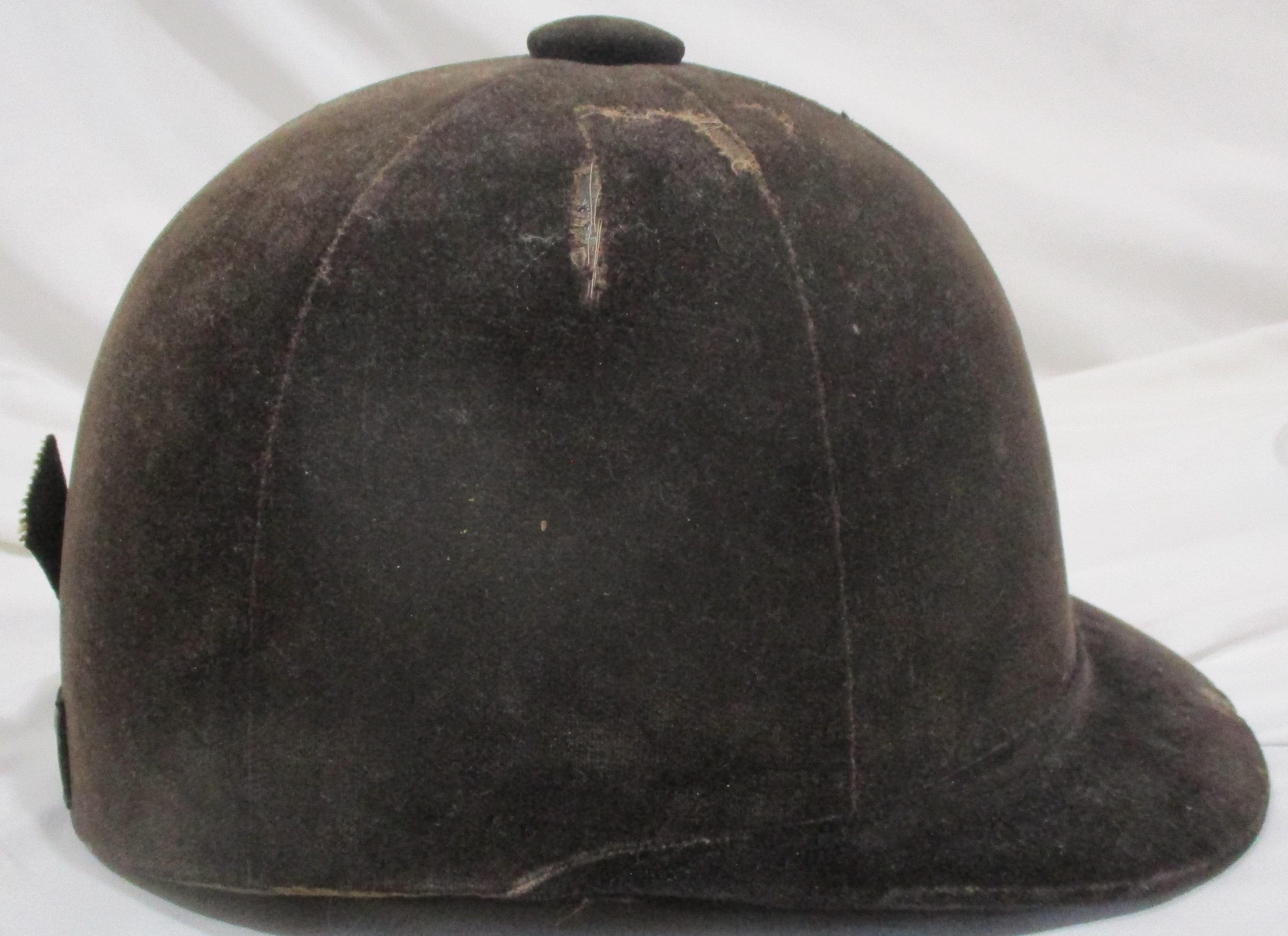Vintage Brown Velvet Equestrian Helmet - Size 6 7/8 - Etsy display picture 2