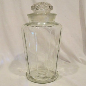 1920s Glass Candy Jar: Boardwalk Salvage Display Canister