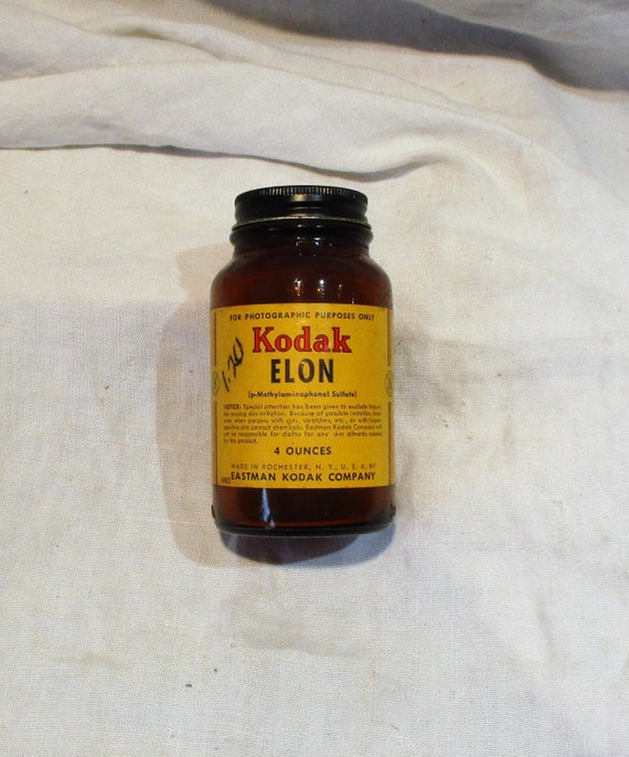 Kodak Elon Bottle Vintage Darkroom Photo Developing Chemical Etsy UK