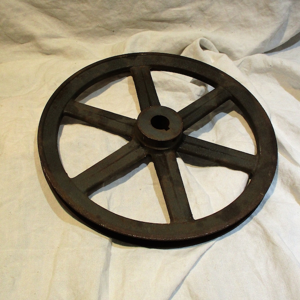 Industrial Pulley Wheel, Factory Cog or Pulley or Wheel, Kentucky Industrial Chic Salvage