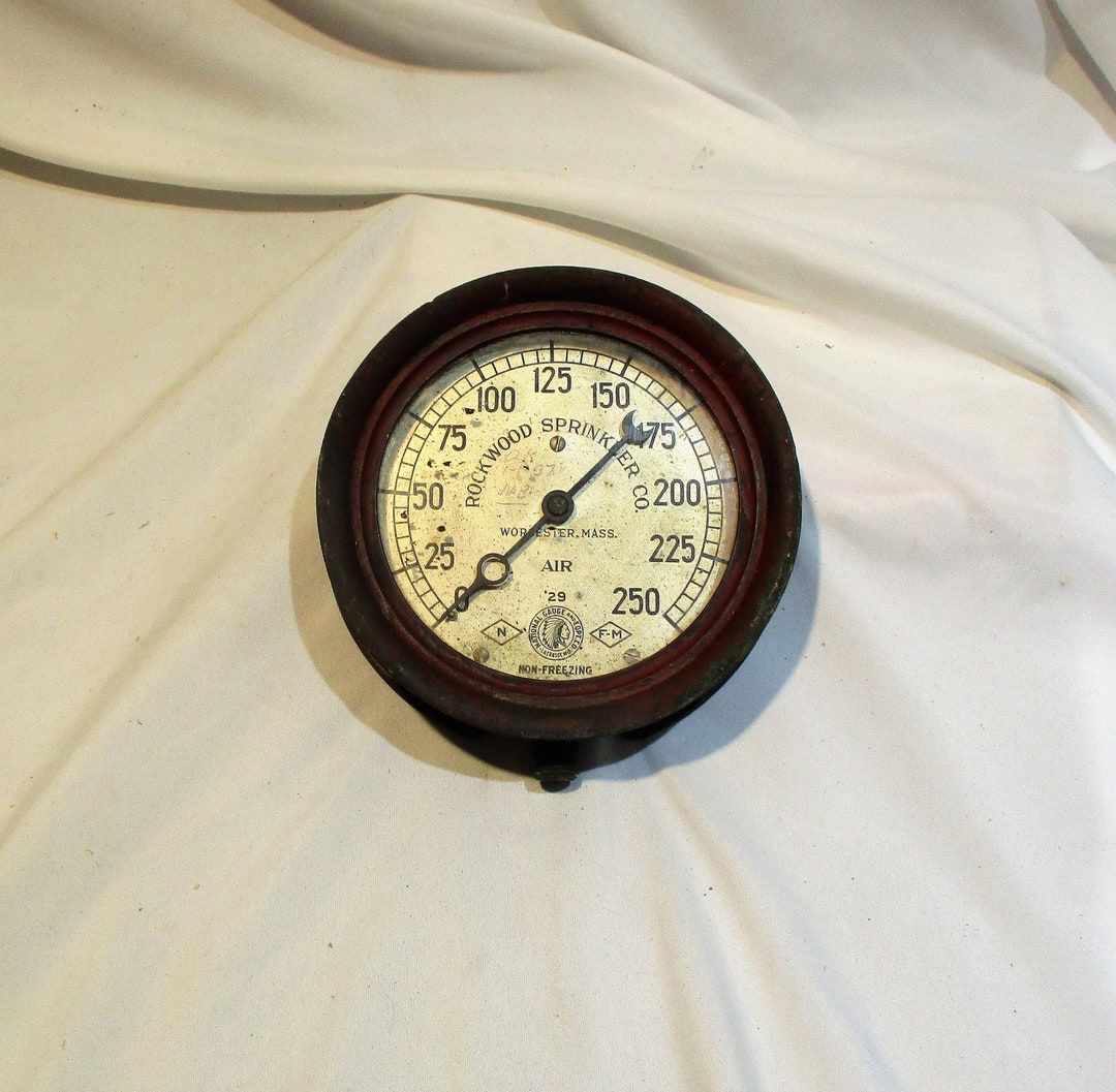 1920s Industrial Gauge, Rockwood Sprinkler Company Gauge, National ...