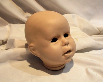 Reproduction Punkin Bisque Doll Head: 1987 DeHetre Original