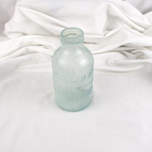 1880s Aqua Bottle, Mellin&#39;s Infant&#39;s Food, Doliber-Goodale Company Boston, Old Bottle Salvage, Large Size