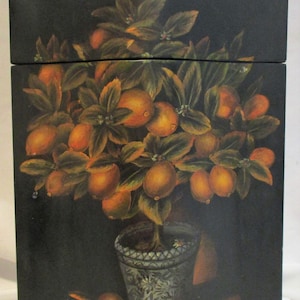Folk Art Storage Box, Old Wood Box, Tea Caddy, Great Vintage Folk Art Salvage, Re-Purpose