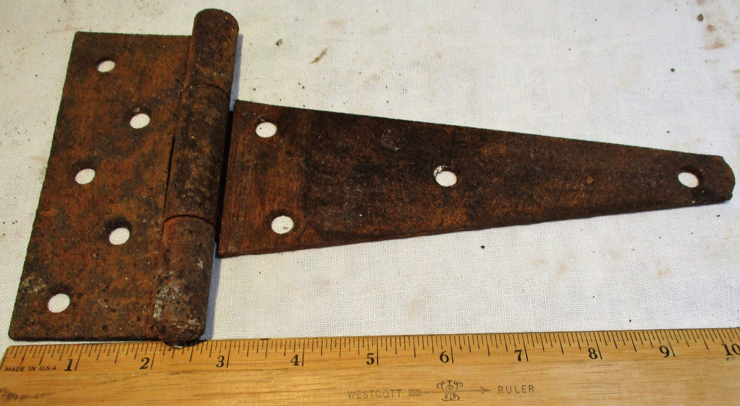 Old Hinges Large Heavy Duty Crusty Farm Hinges circa 1940s Etsy