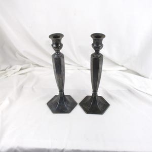 Pair of Candlesticks, Vintage Wilcox Silver Large and Tall Silver Candle Holders, Table or Mantel Decor