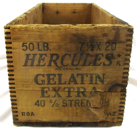 Dynamite Box, Antique Box, Old Wood Mining Crate, Hercules Powder