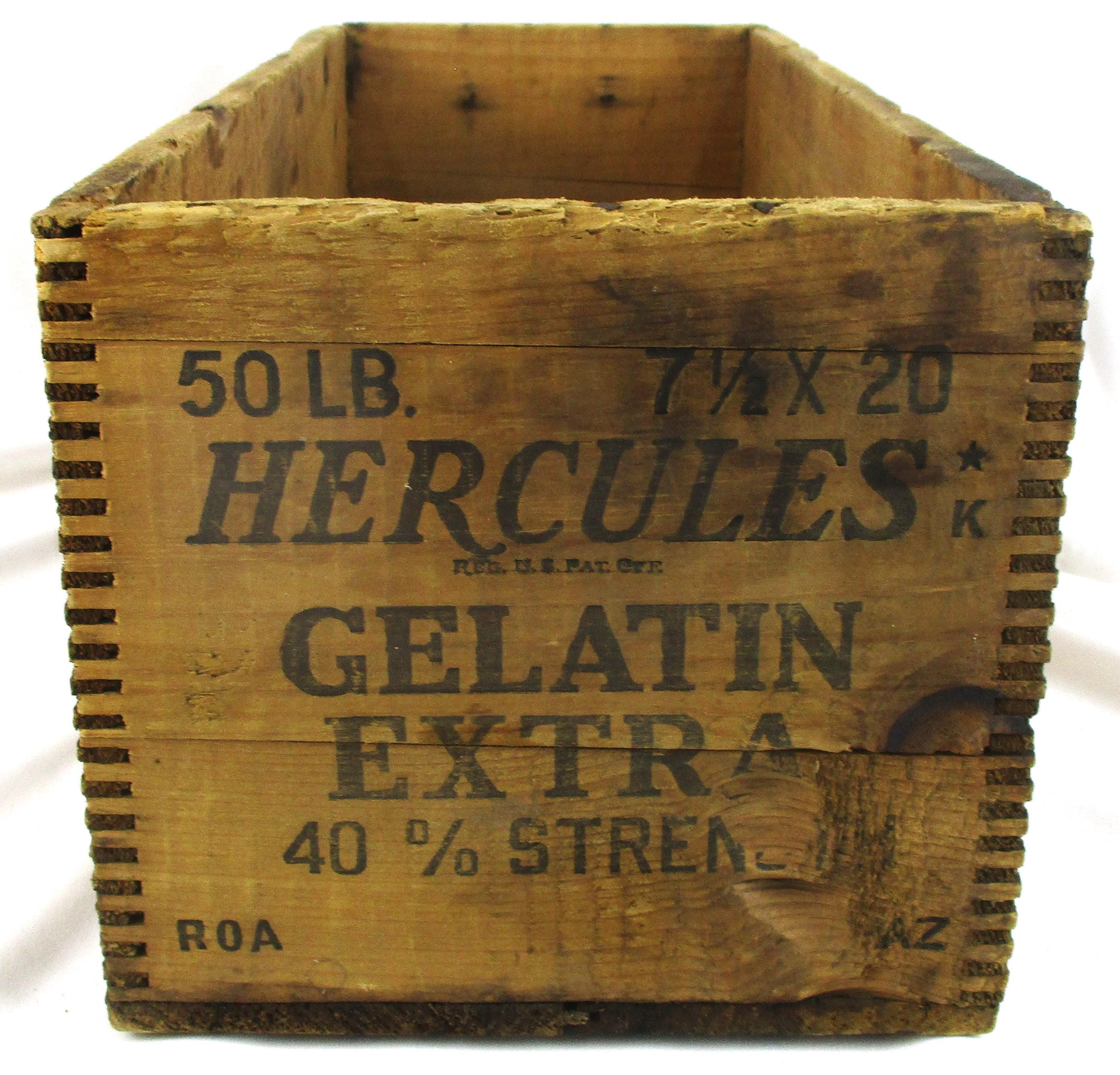 Dynamite Box, Antique Box, Old Wood Mining Crate, Hercules Powder