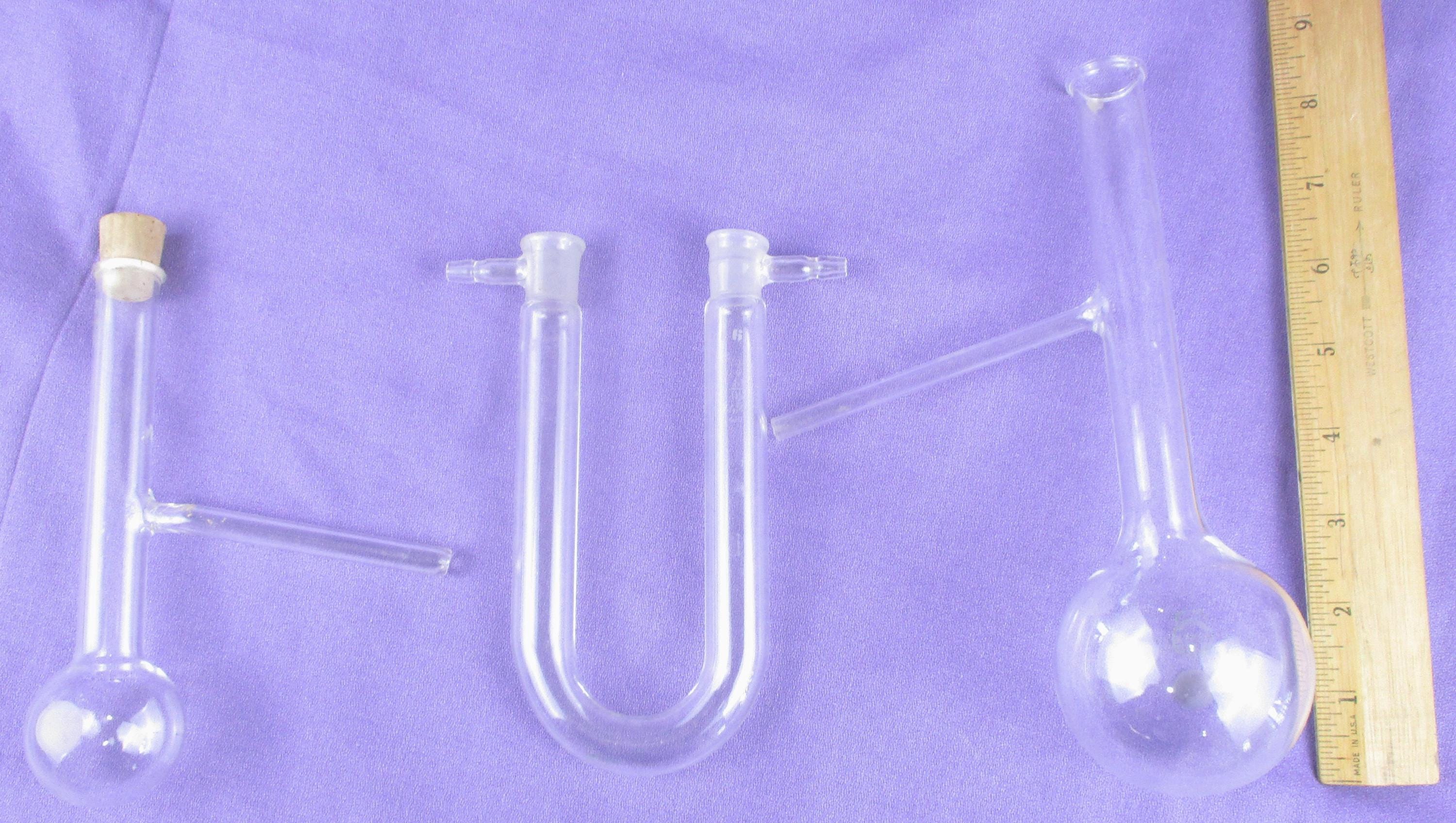 Lab Glass Instruments Lab Glass, Set of 3 Assorted Vintage Laboratory Scientific Instruments ...