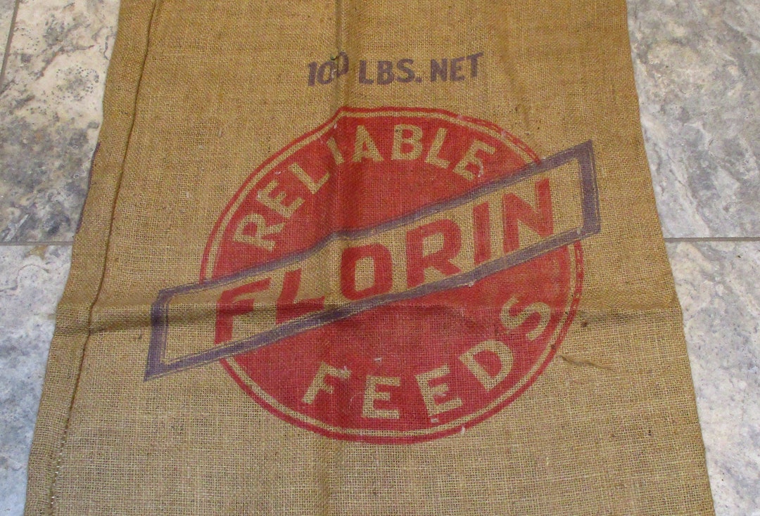 Vintage burlap feed shop sacks for sale