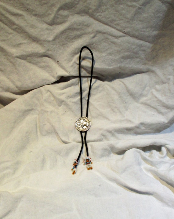 Vintage Style American Southwest Pattern Bolo Tie Stock