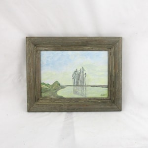 Original Oil Painting on Canvas Board, Rustic Landscape, Framed, Titled &#39;Harp of the Winds&#39;, Signed Robert Hershey, New York, Dated 1971