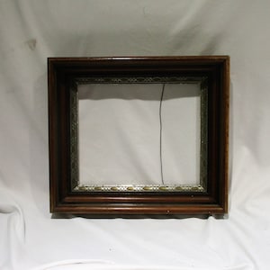 Wood Picture Frame, 1800s Walnut East Lake or Victorian Picture Frame, Vintage Large Deep Frame, Great Antique Art Salvage