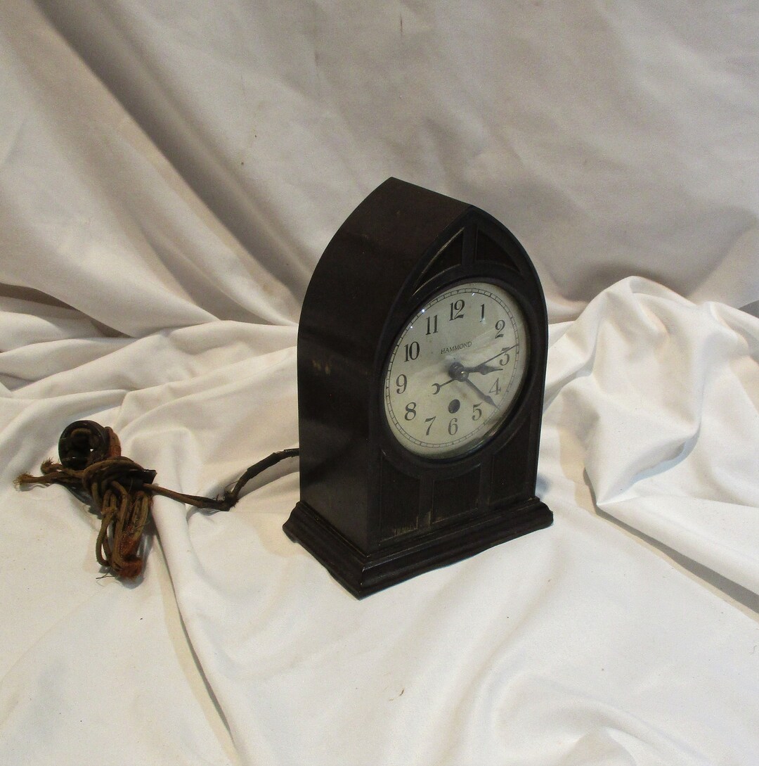 Hammond Desk Clock Art Deco Era Mantle Clock Electric Etsy